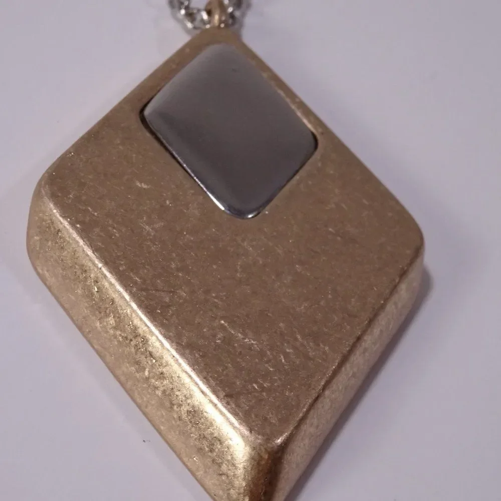 Ann taylor LOFT Gold Silver Pendant Necklace NWT 39.50